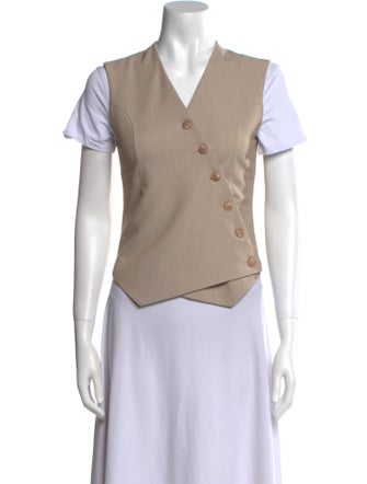 The Frankie Shop V-Neck Short Sleeve Polo