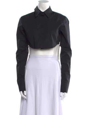 The Frankie Shop Long Sleeve Crop Top