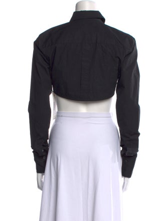 The Frankie Shop Long Sleeve Crop Top