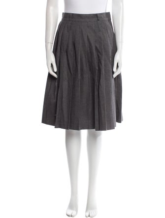 The Frankie Shop Pleated Accents Knee-Length Skirt