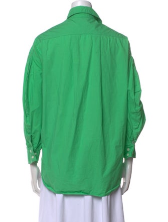 The Frankie Shop Three-Quarter Sleeve Button-Up Top