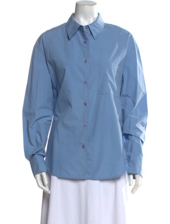 The Frankie Shop Long Sleeve Button-Up Top