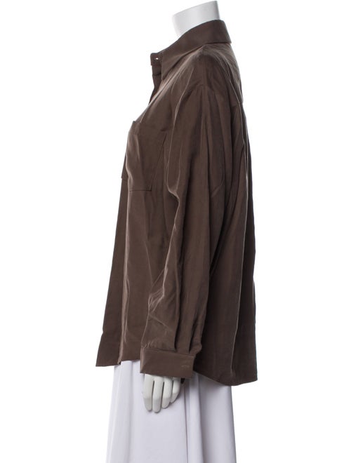 The Frankie Shop Long Sleeve Button-Up Top