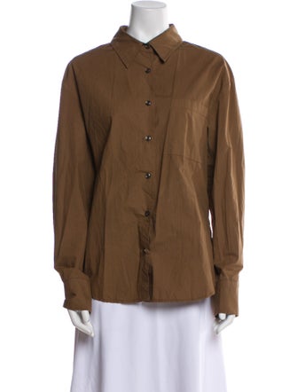 The Frankie Shop Long Sleeve Button-Up Top