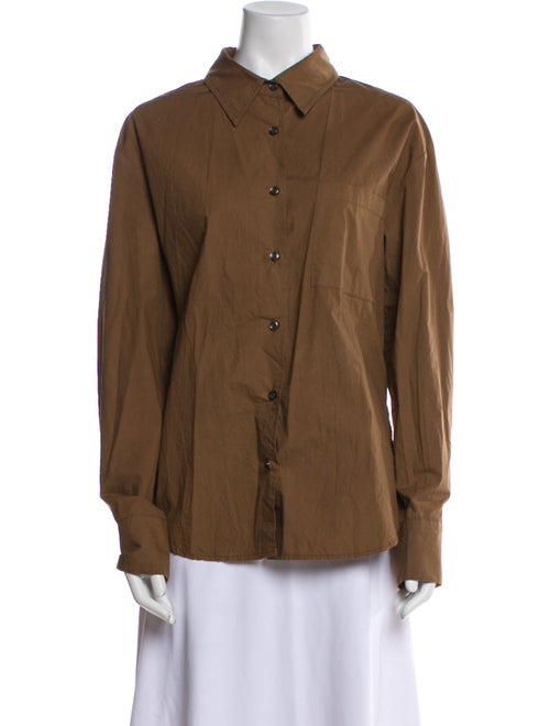 The Frankie Shop Long Sleeve Button-Up Top