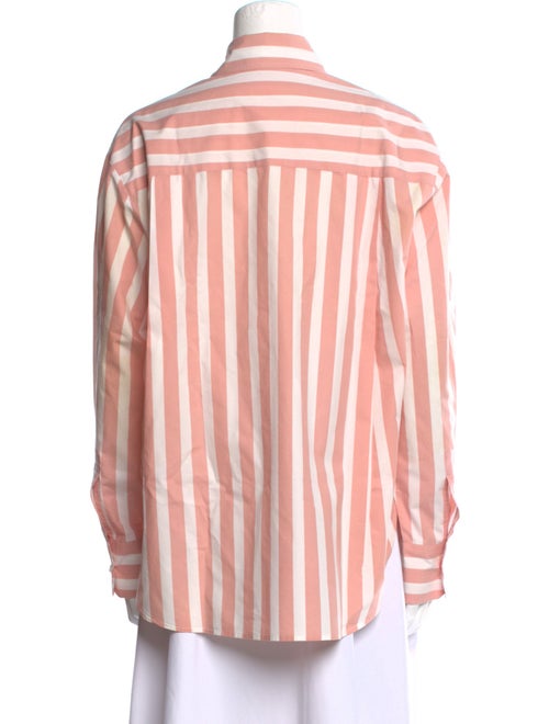 The Frankie Shop Striped Long Sleeve Button-Up Top