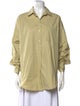 The Frankie Shop Three-Quarter Sleeve Button-Up Top