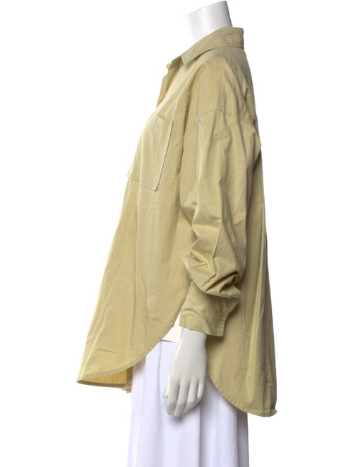 The Frankie Shop Three-Quarter Sleeve Button-Up Top