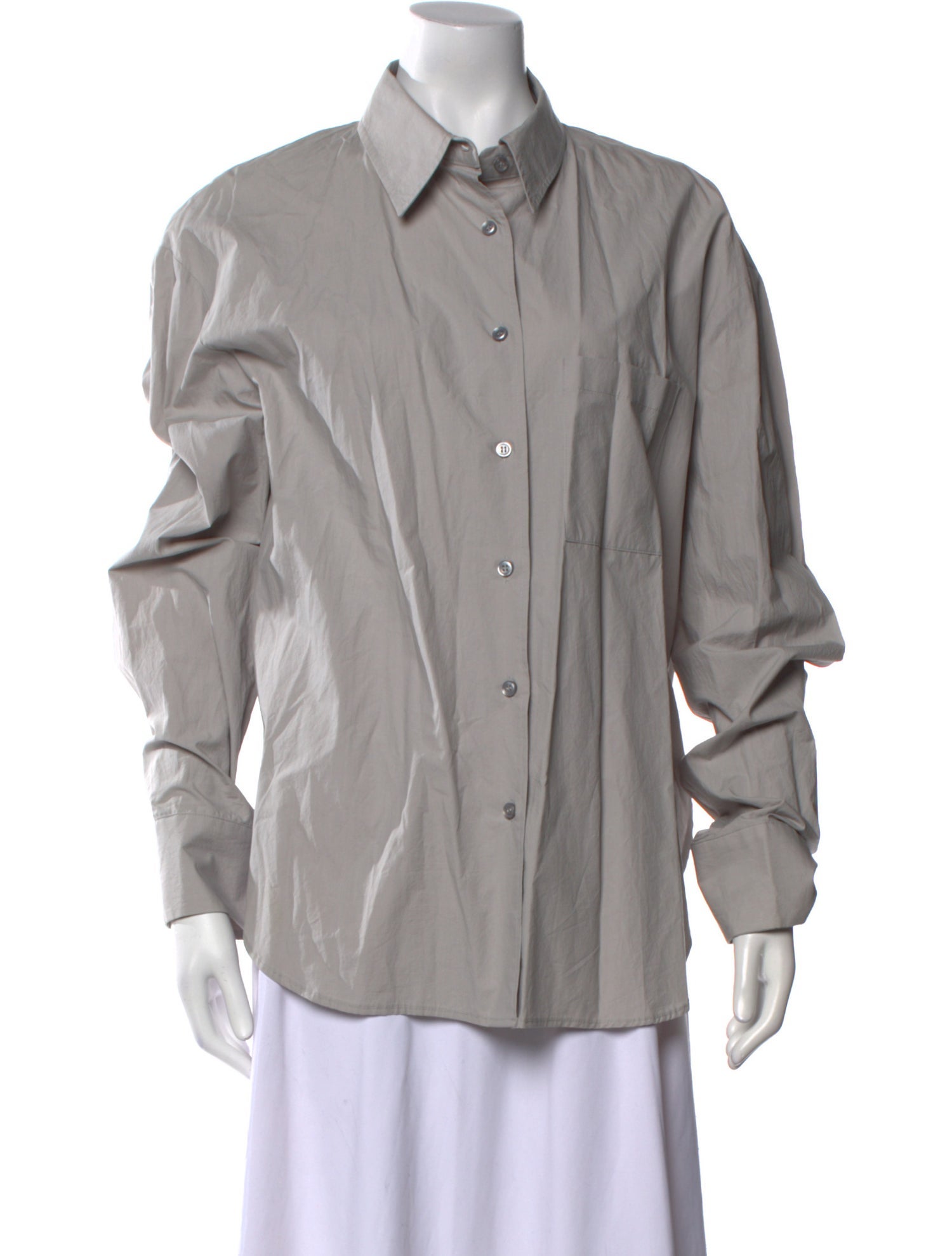 The Frankie Shop Long Sleeve Button-Up Top