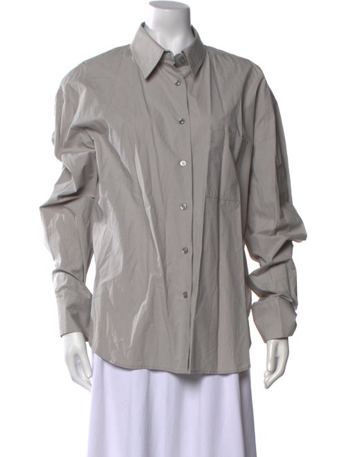 The Frankie Shop Long Sleeve Button-Up Top