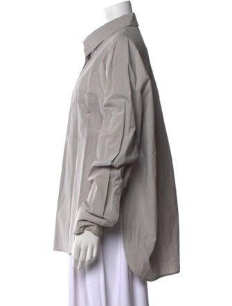 The Frankie Shop Long Sleeve Button-Up Top