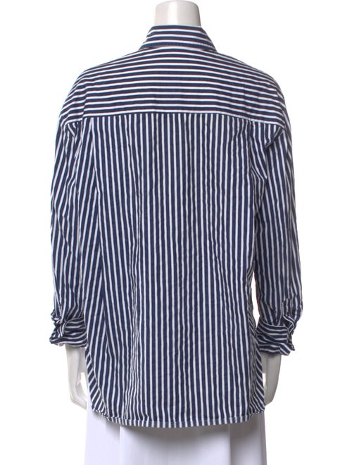 The Frankie Shop Striped Long Sleeve Button-Up Top