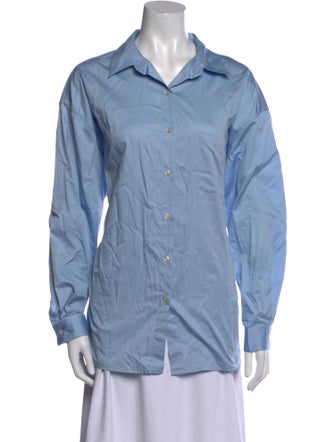 The Frankie Shop Long Sleeve Button-Up Top