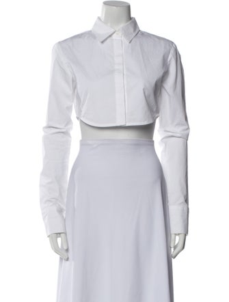 The Frankie Shop Long Sleeve Crop Top