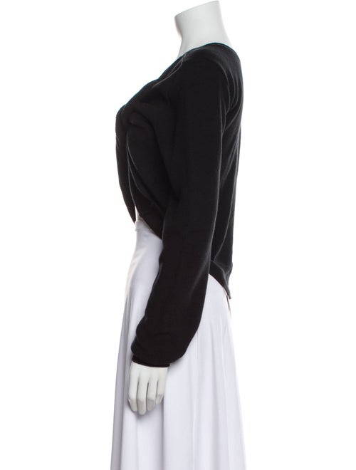 The Frankie Shop V-Neck Long Sleeve Crop Top