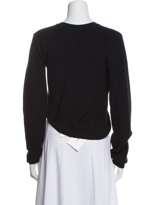 The Frankie Shop V-Neck Long Sleeve Crop Top