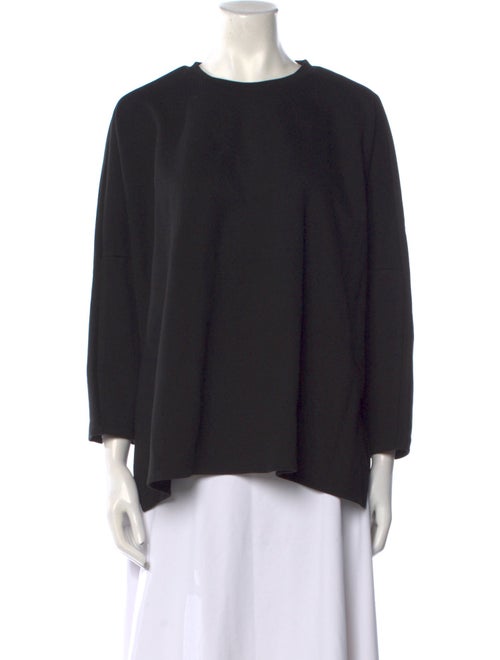 The Frankie Shop Crew Neck Three-Quarter Sleeve Blouse