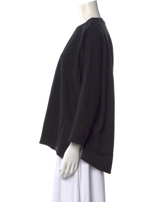 The Frankie Shop Crew Neck Three-Quarter Sleeve Blouse