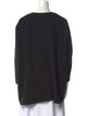 The Frankie Shop Crew Neck Three-Quarter Sleeve Blouse
