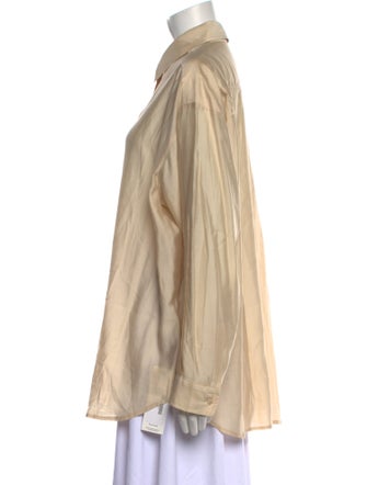 The Frankie Shop Long Sleeve Button-Up Top