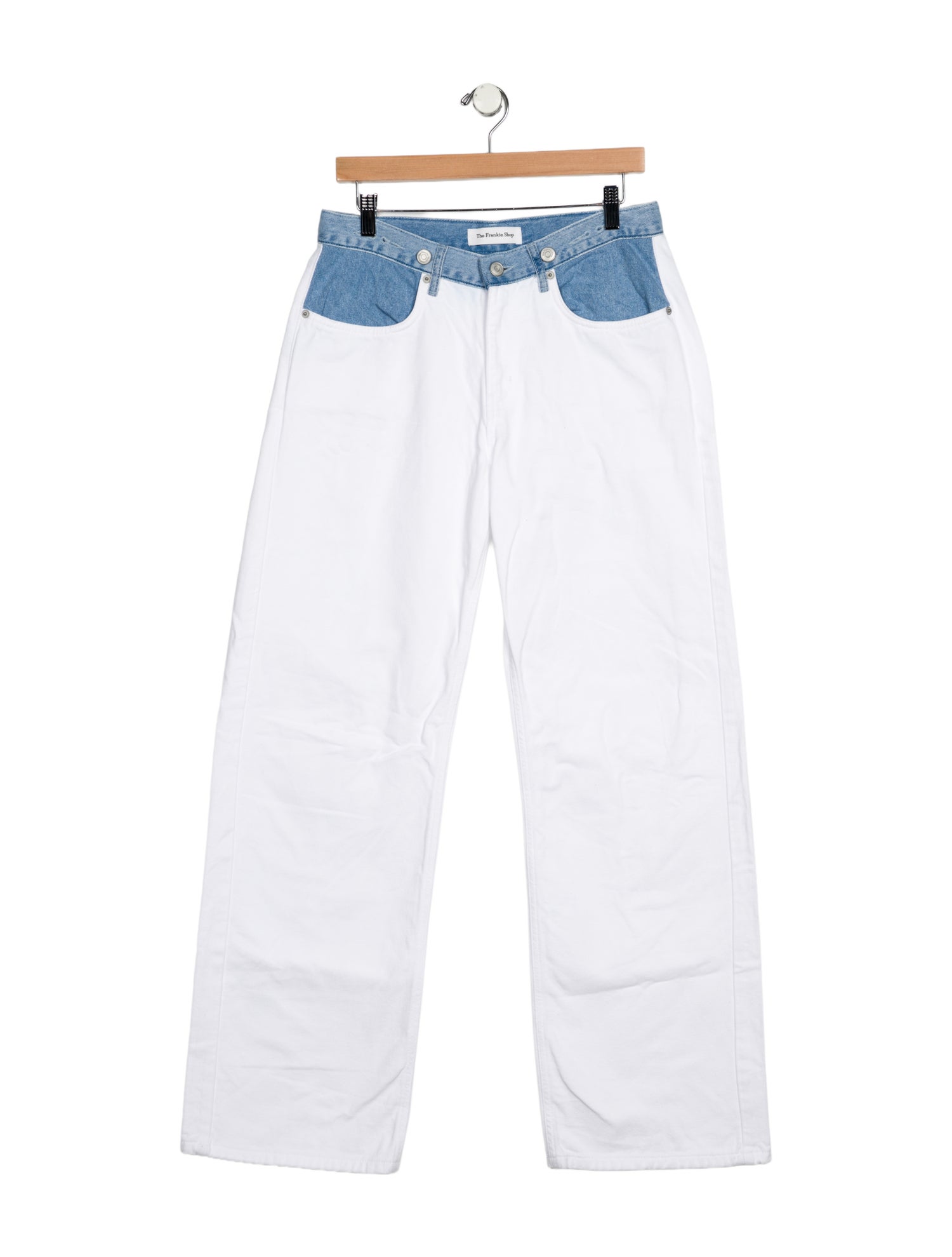 The Frankie Shop Mid-Rise Wide Leg Jeans