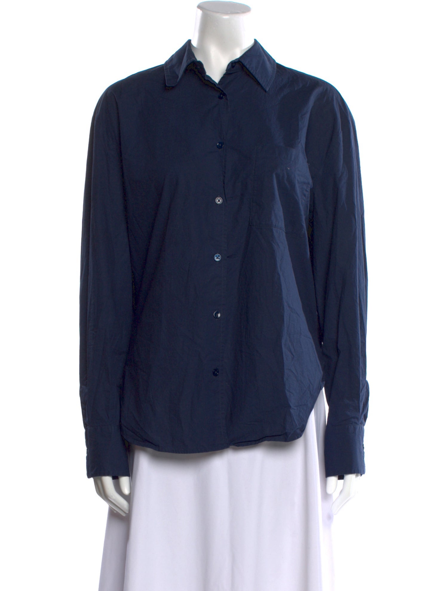 The Frankie Shop Long Sleeve Button-Up Top