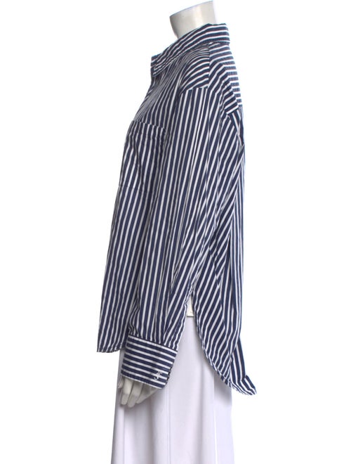 The Frankie Shop Striped Long Sleeve Button-Up Top