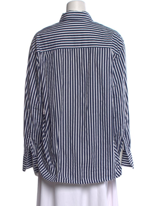 The Frankie Shop Striped Long Sleeve Button-Up Top