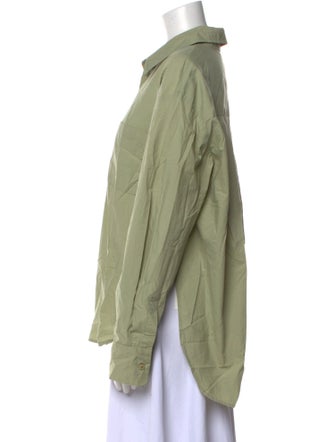 The Frankie Shop Long Sleeve Button-Up Top