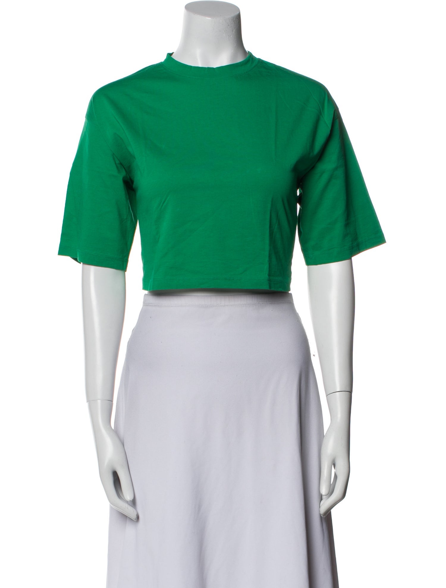 The Frankie Shop Crew Neck Short Sleeve Crop Top