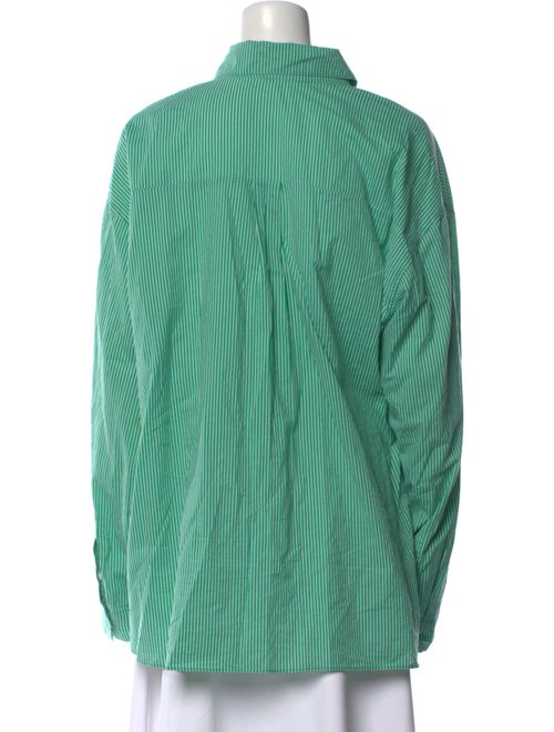 The Frankie Shop Striped Long Sleeve Button-Up Top