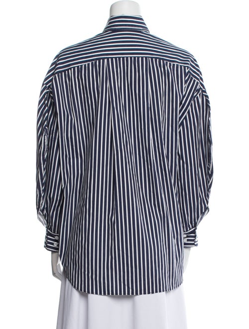 The Frankie Shop Striped Long Sleeve Button-Up Top