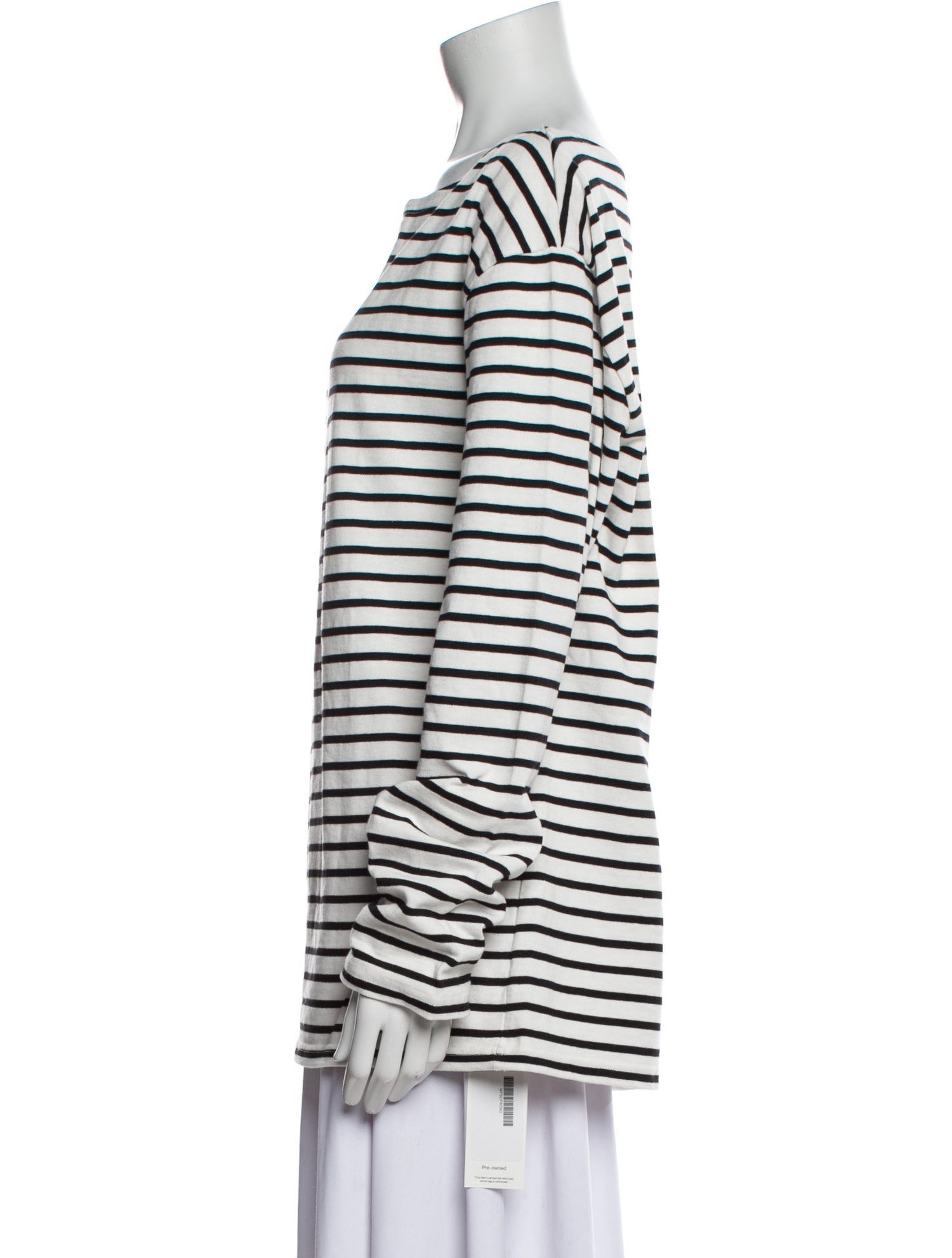 The Frankie Shop Striped Bateau Neckline Tunic