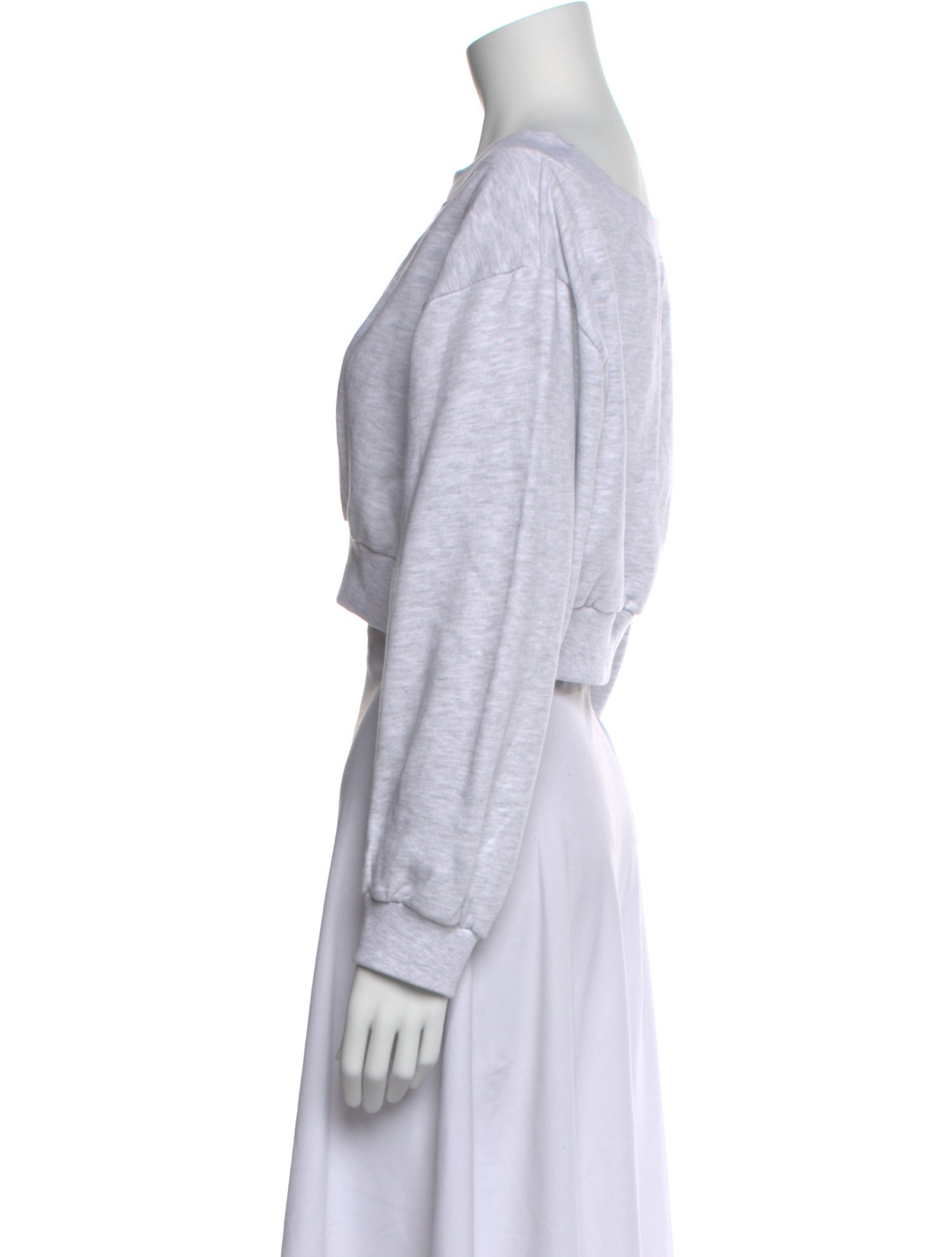 The Frankie Shop Bateau Neckline Long Sleeve Crop Top