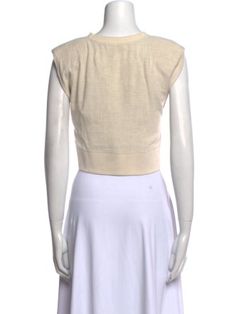 The Frankie Shop Crew Neck Short Sleeve Crop Top