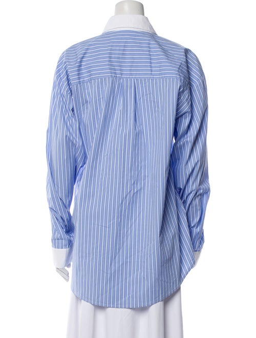 The Frankie Shop Striped Long Sleeve Button-Up Top