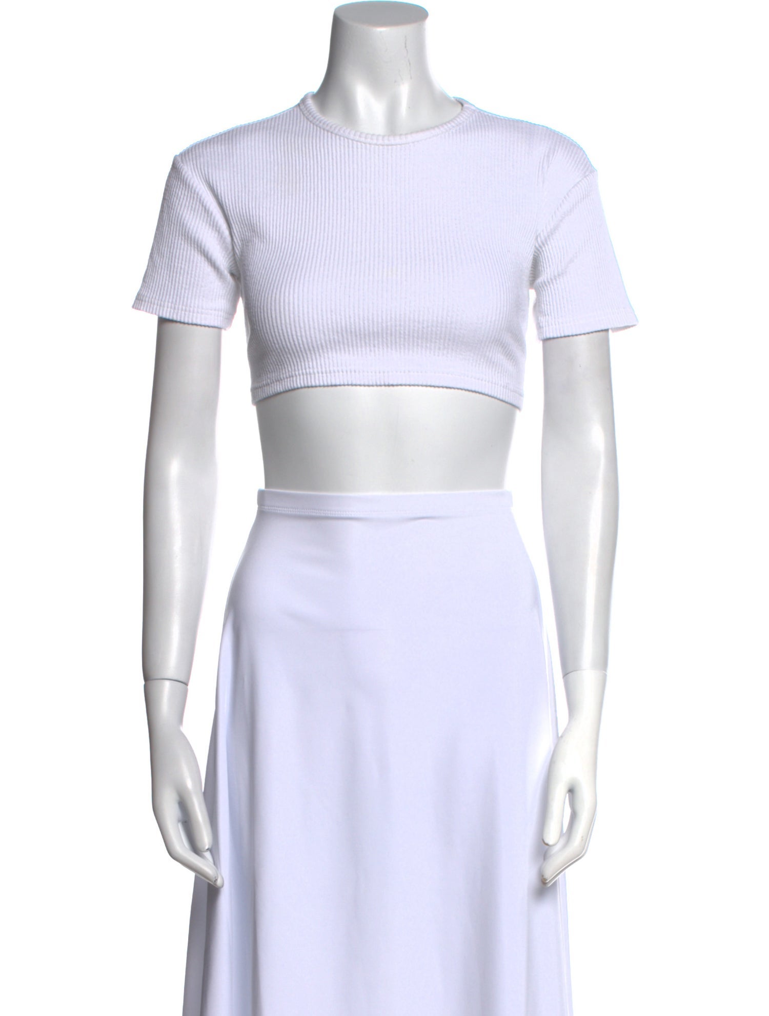 The Frankie Shop Crew Neck Short Sleeve Crop Top