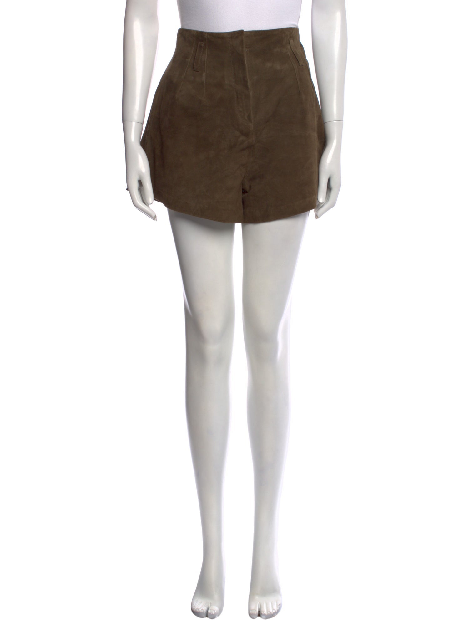 The Frankie Shop Goat Leather Mini Shorts