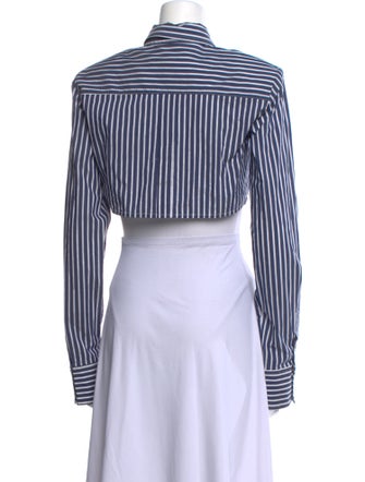 The Frankie Shop Striped Long Sleeve Crop Top