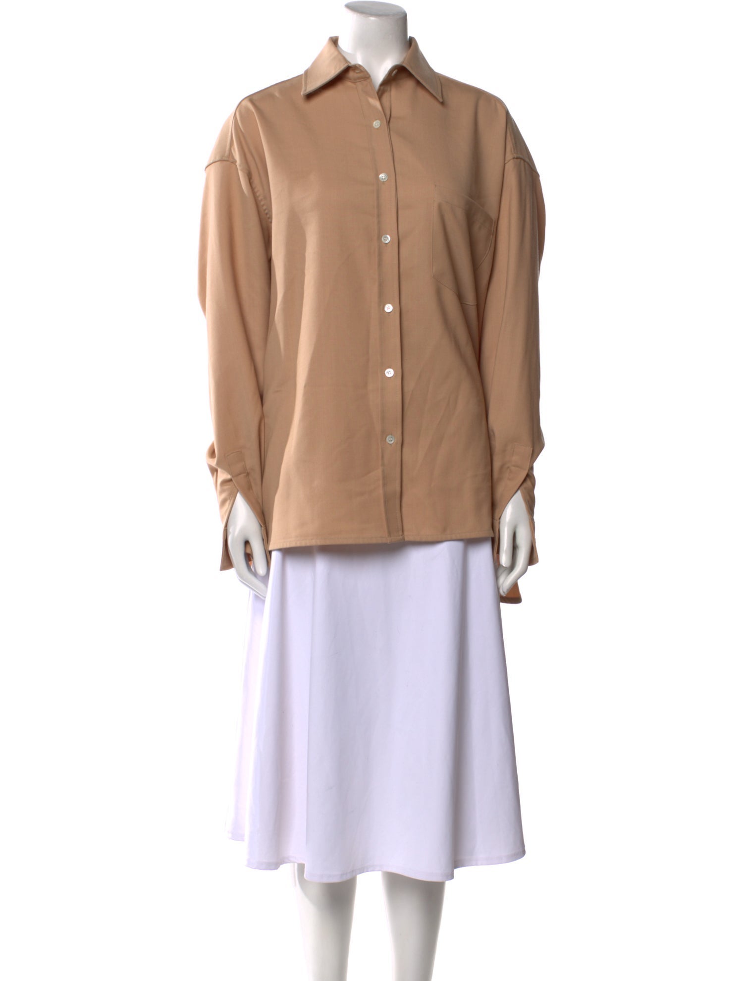 The Frankie Shop Long Sleeve Button-Up Top