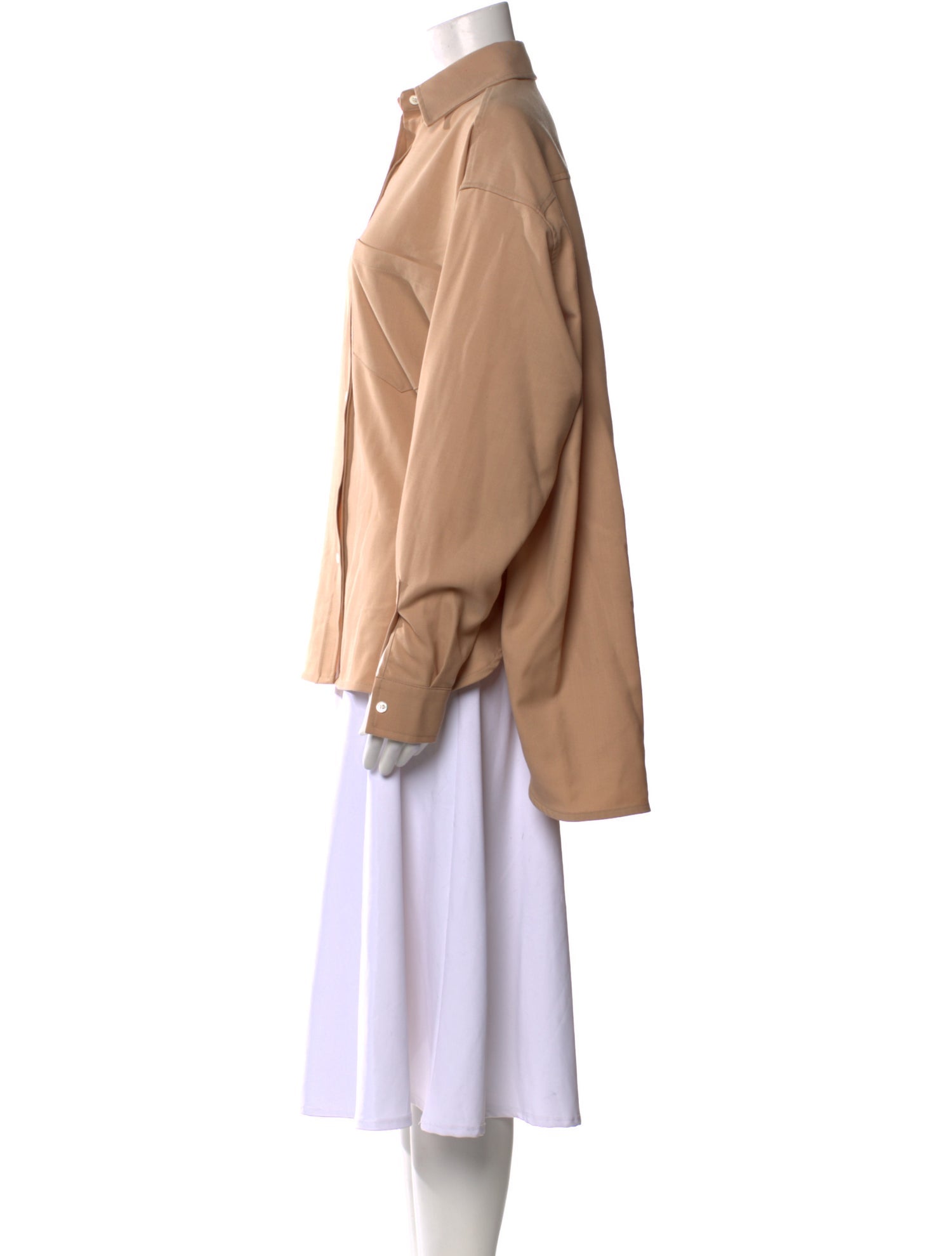 The Frankie Shop Long Sleeve Button-Up Top