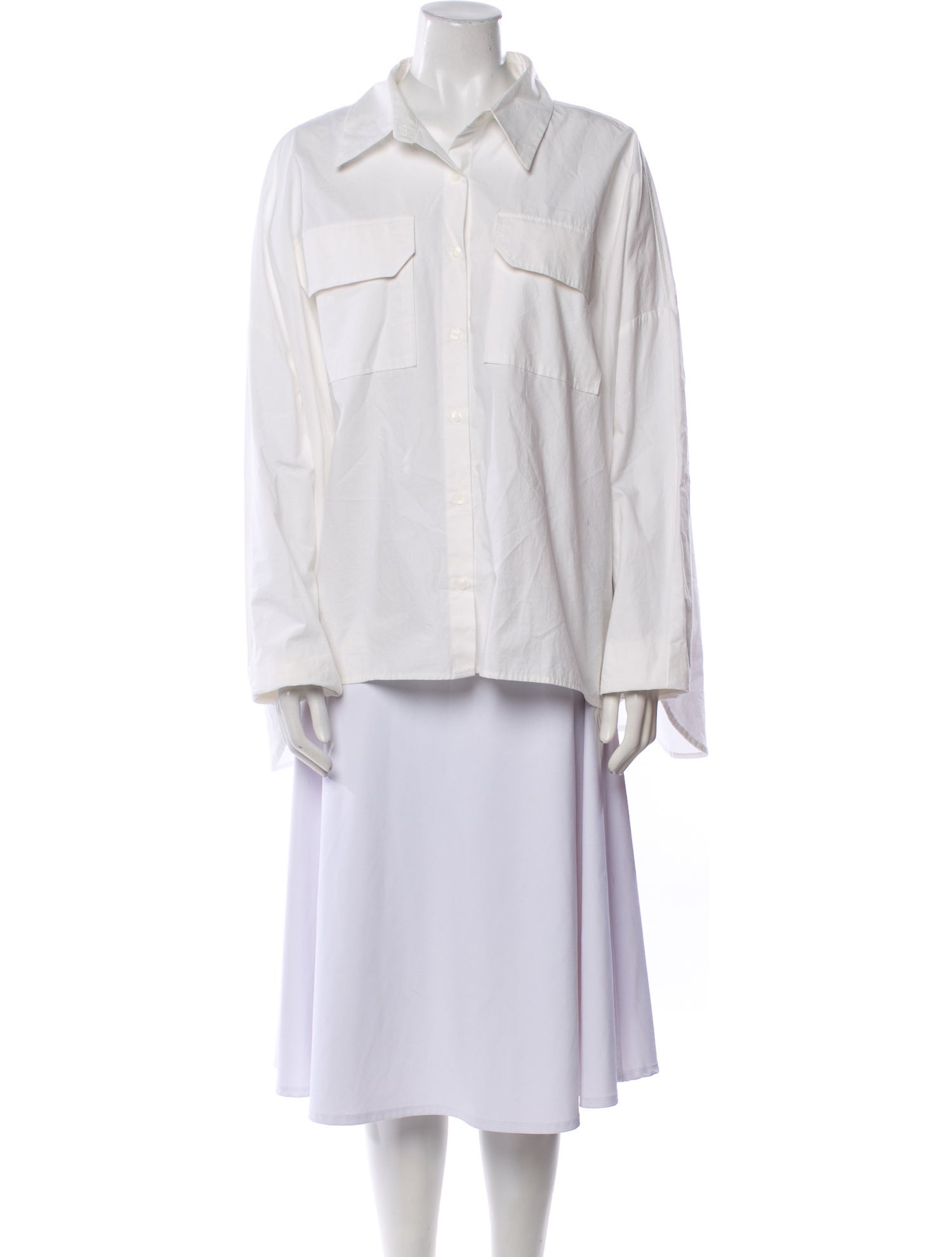 The Frankie Shop Long Sleeve Button-Up Top