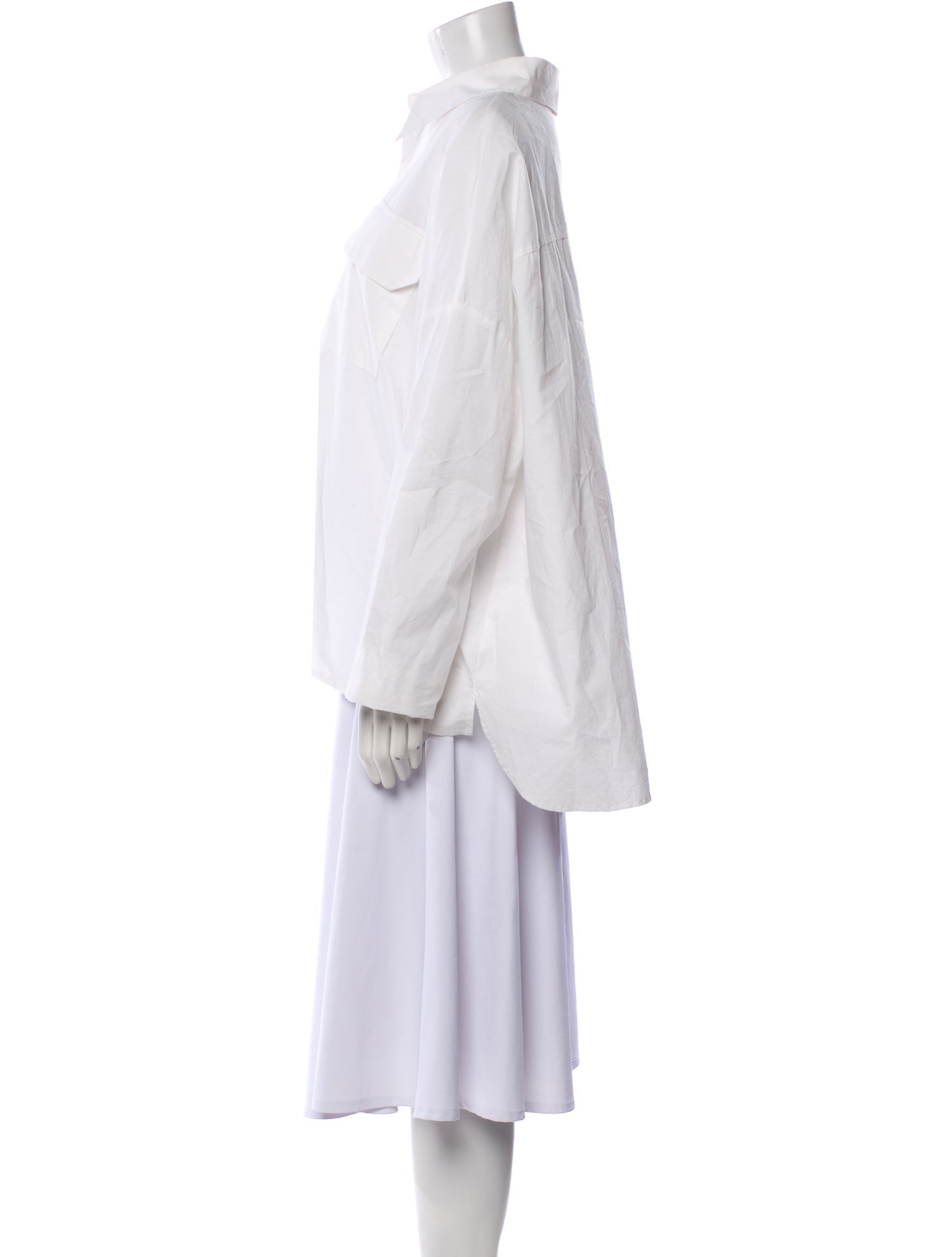 The Frankie Shop Long Sleeve Button-Up Top