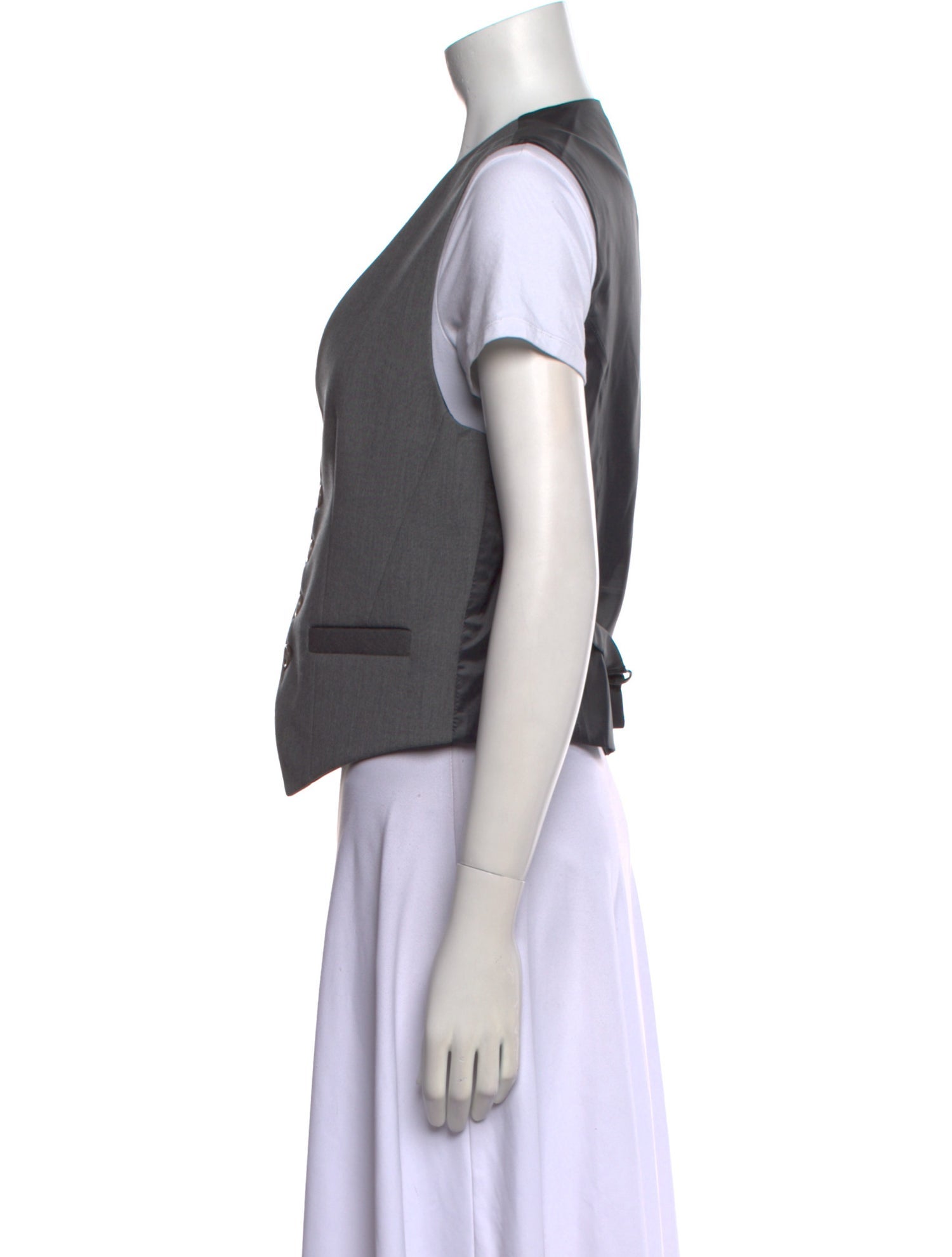 The Frankie Shop V-Neck Short Sleeve Crop Top