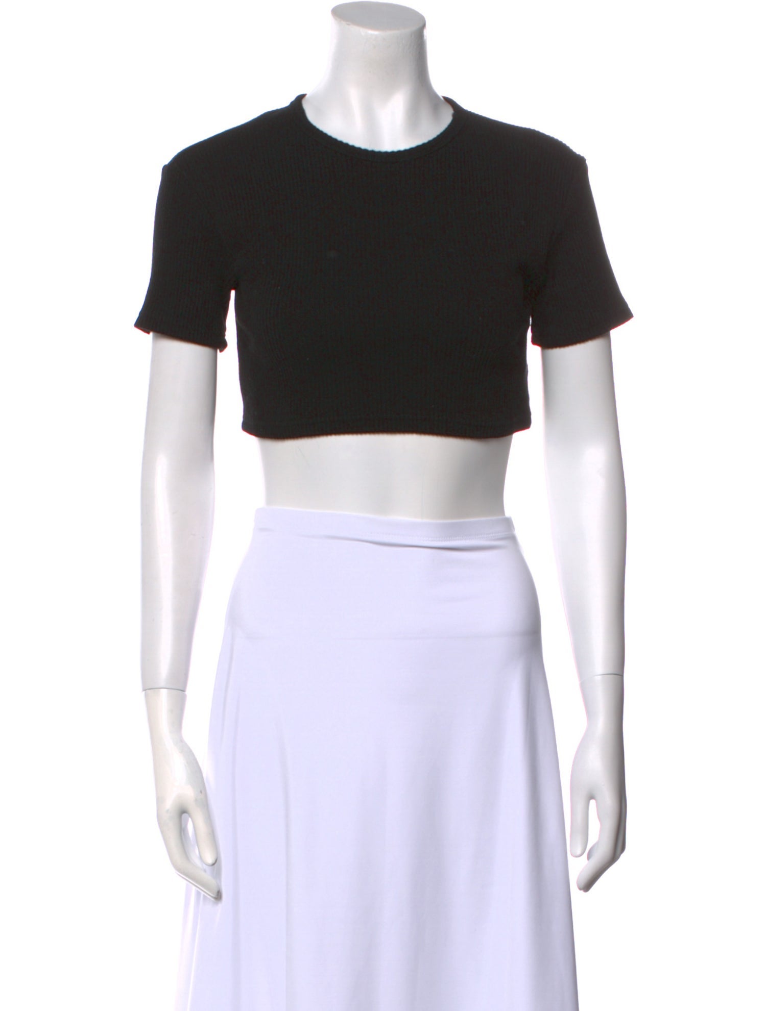 The Frankie Shop Crew Neck Short Sleeve Crop Top