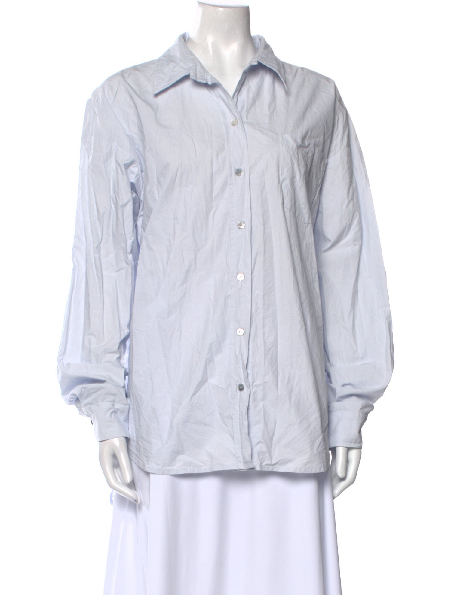 The Frankie Shop Long Sleeve Button-Up Top