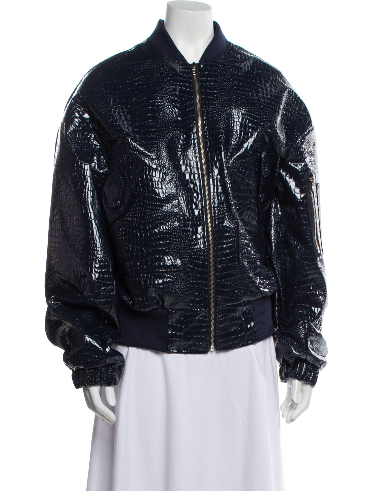 The Frankie Shop Faux Leather Bomber Jacket