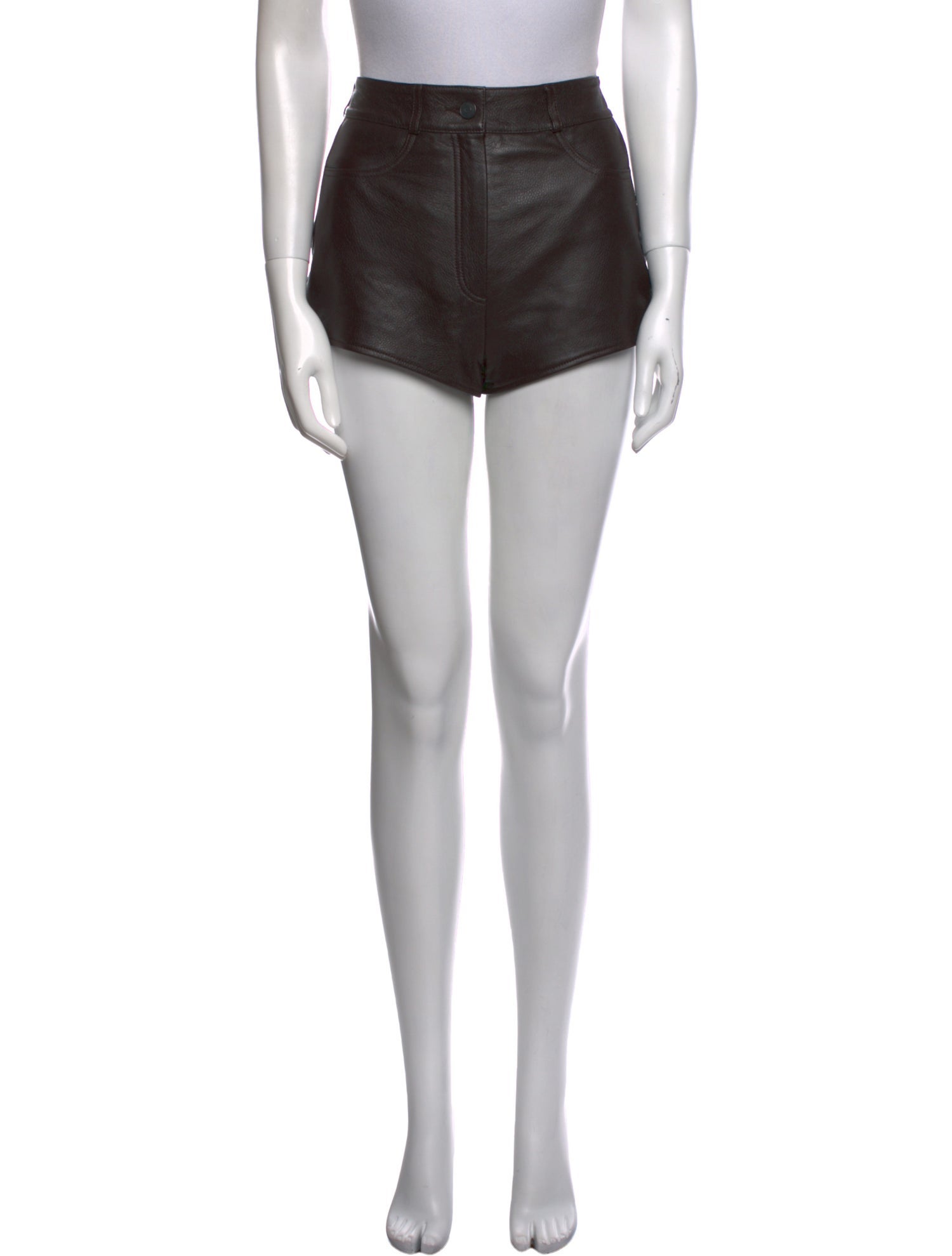 The Frankie Shop Leather Mini Shorts