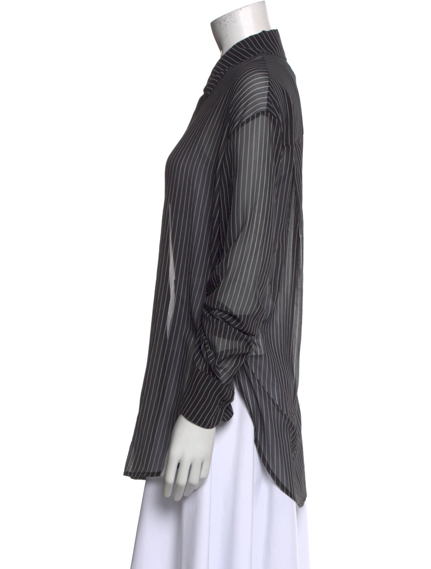 The Frankie Shop Striped Long Sleeve Button-Up Top w/ Tags