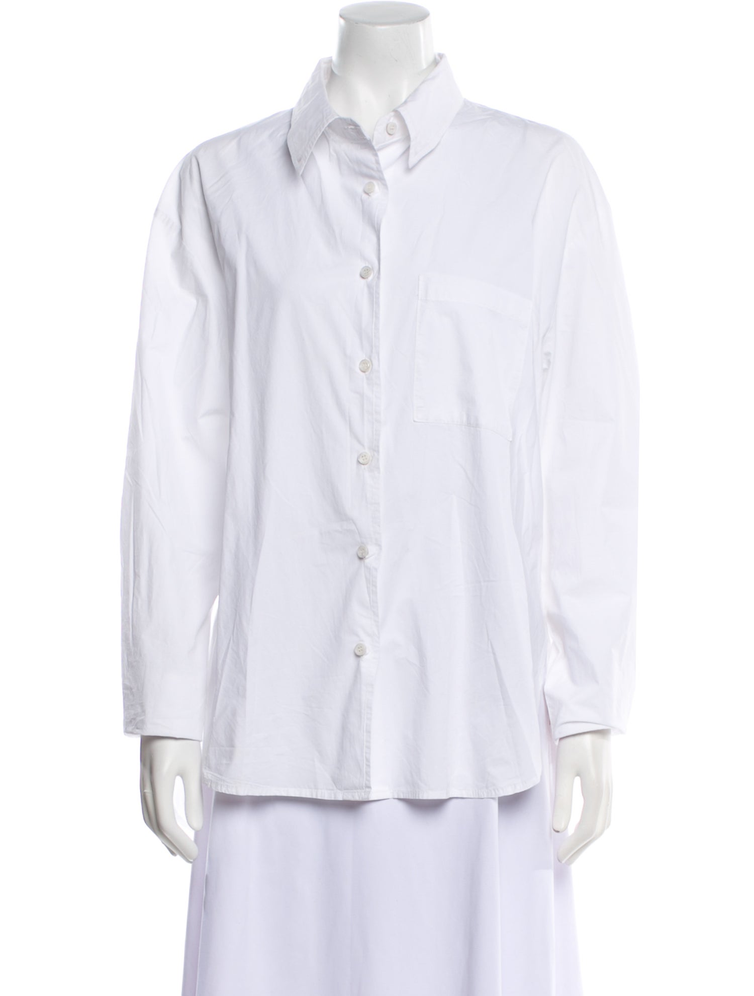 The Frankie Shop Long Sleeve Button-Up Top